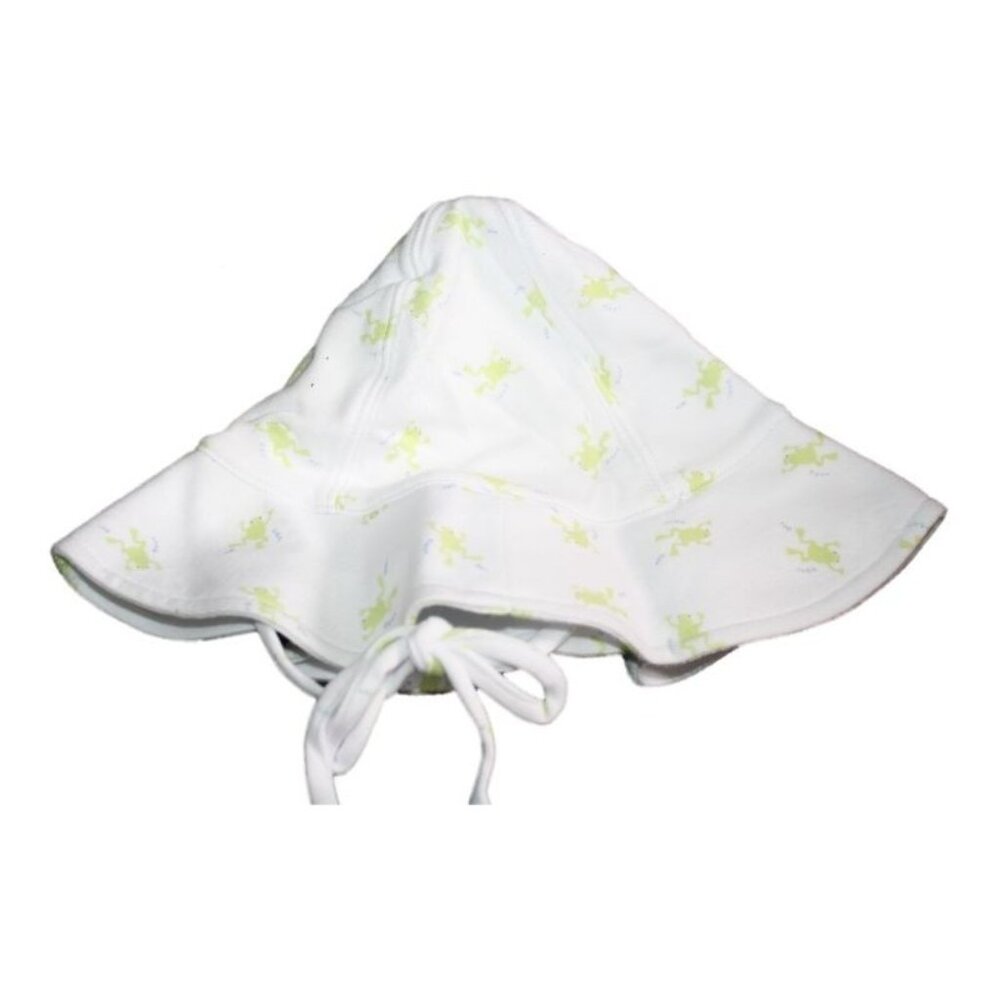 New Hartstrings Infant Baby Boy Girl Unisex Cotton Sun Hat Frogs Size S 6-9